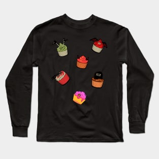 cupcakes with decorations for Halloween festivities Long Sleeve T-Shirt